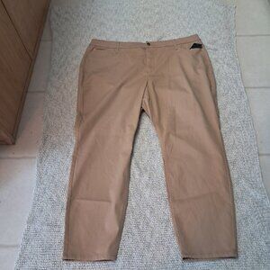 Jones New York Lexington Skinny Ankle Pants - Icon Fit - Tan - NWT (Size 24W)